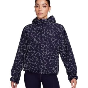 Nike NWT Reflective Running Jacket Full Zip Size XL Purple Ink Pocket Thumbholes